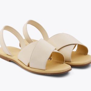 Nisolo All-Day Cross Strap Sandal in almond sz 9